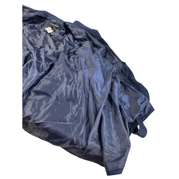 Ashley Stewart Womens Navy Blue trench peacock Coat Size 26 SKU 9250 - Picture 11 of 11